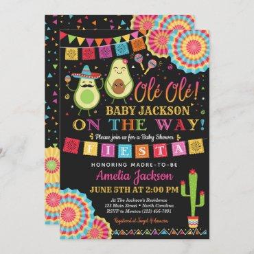 Fiesta Holy Guacamole Baby Shower Invite Mexican