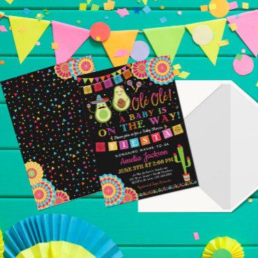Fiesta Holy Guacamole Baby Shower Invite Mexican