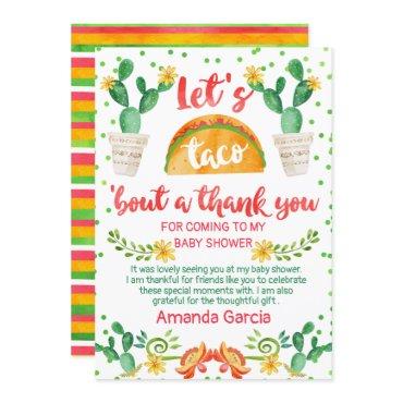 Fiesta Taco Bout A Baby Thank You Card
