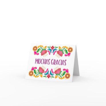 Fiesta thank you card, Muchas Gracias