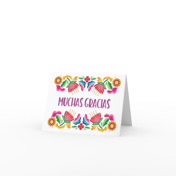 Fiesta thank you card, Muchas Gracias