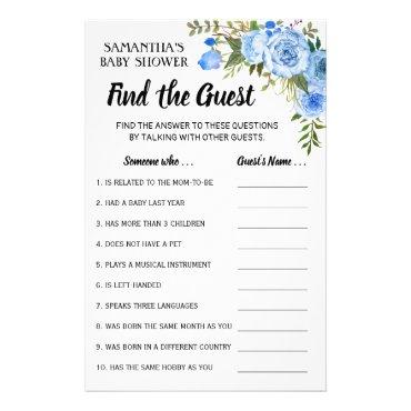 Find the guest baby shower bilingual game card flyer