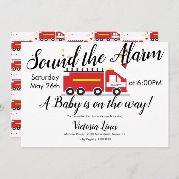 Fire Truck Vehicle Baby Shower Confetti