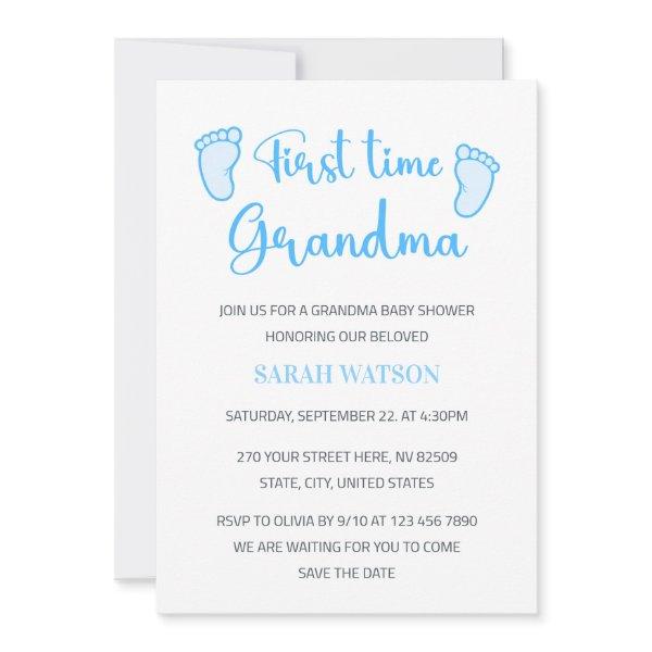 First Time Grandma Baby Boy Feet Shower