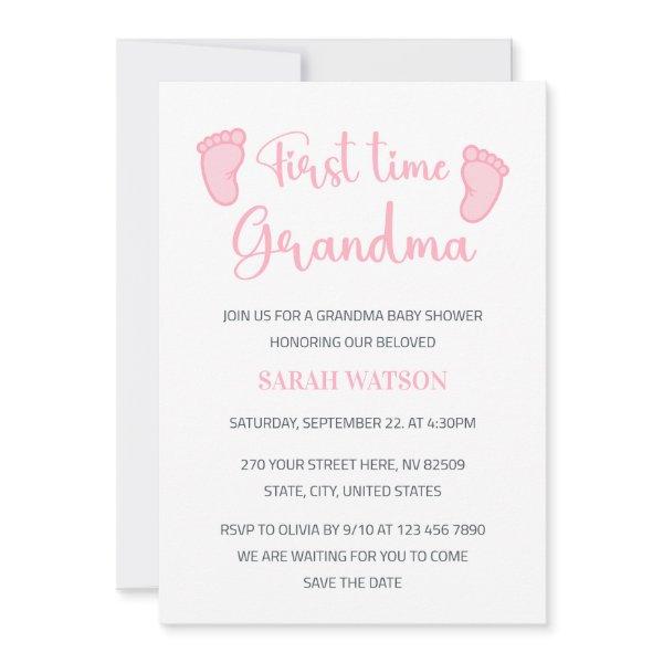 First Time Grandma Baby Girl Feet Shower
