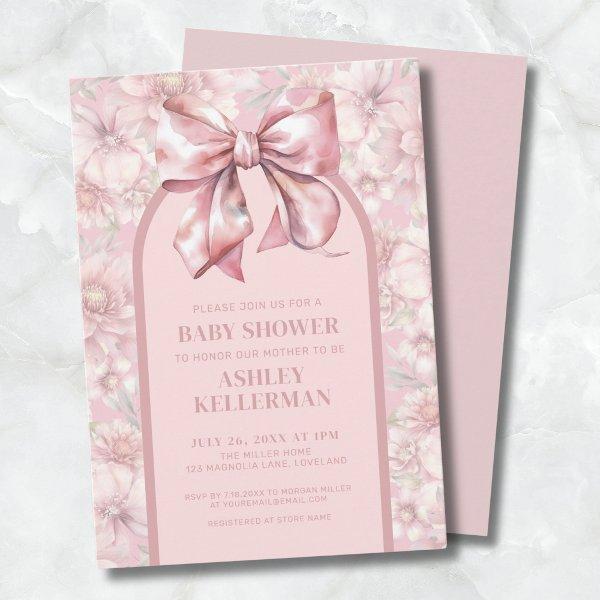 Floral Bow Pink Girl