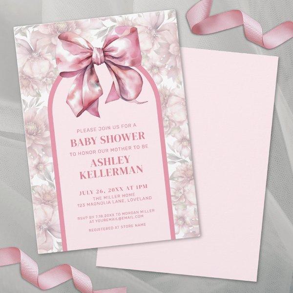 Floral Bow Pink Girl