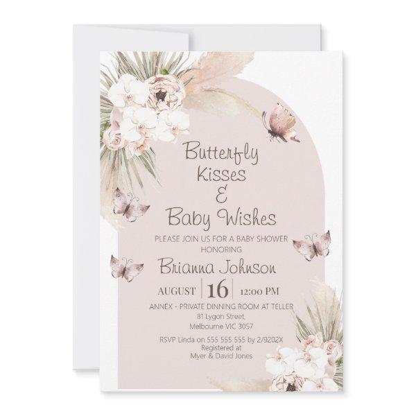 Floral Butterfly Kisses Baby Wishes