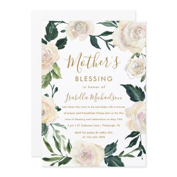 Floral Christian Mother and Baby Blessing Party