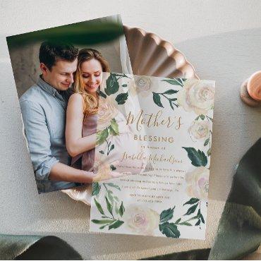 Floral Christian Mother and Baby Blessing Party Vellum