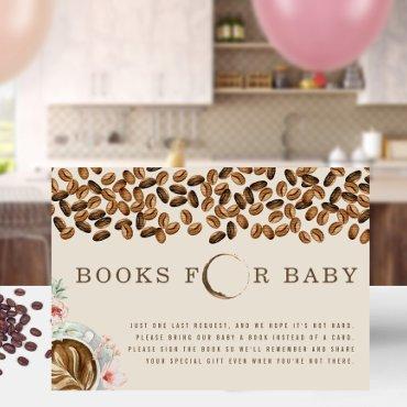 Floral Coffee Baby Shower Book Request