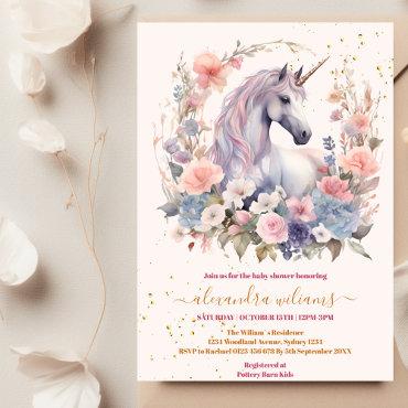 Floral Cute Unicorn