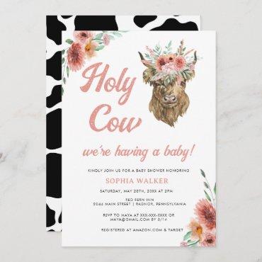 Floral Holy Cow Western Baby Girl Shower