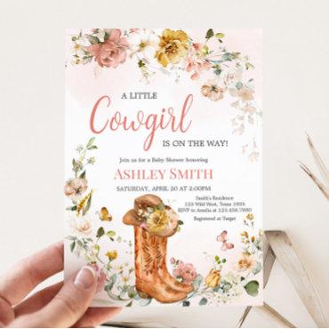 Floral Little Cowgirl Baby Shower