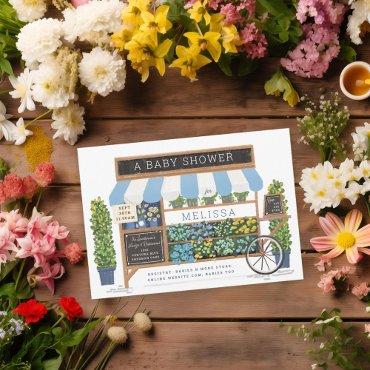 Flower Cart Farmer's Market Blue