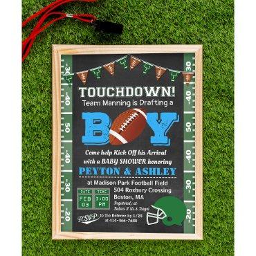 Football Baby Shower Chalkboard