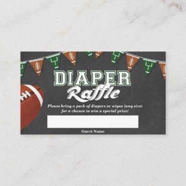 Football Baby Shower Diaper Raffle Tickets  Enclosure Card