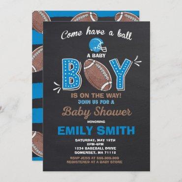Football Baby Shower Invitation Sport Baby Shower
