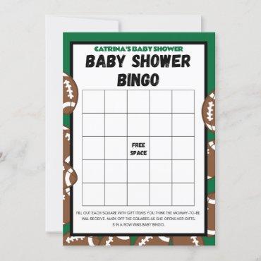 Football Baby Shower, Soccer - Editable Name, 5x7