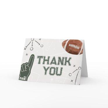 Football Baby Shower  Thank You Card