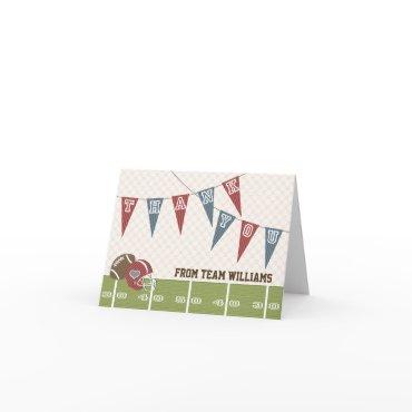 Football Pennant Thank You Card