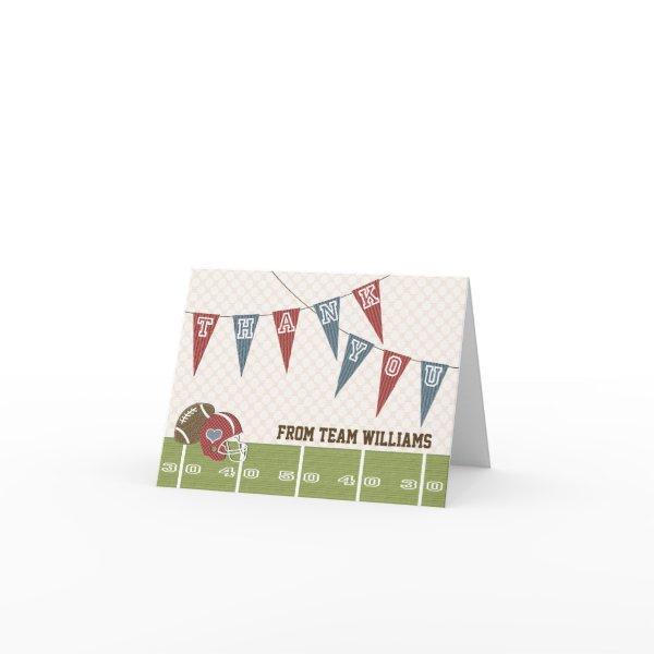 Football Pennant Thank You Card