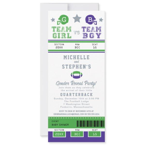 Football Ticket Gender Reveal