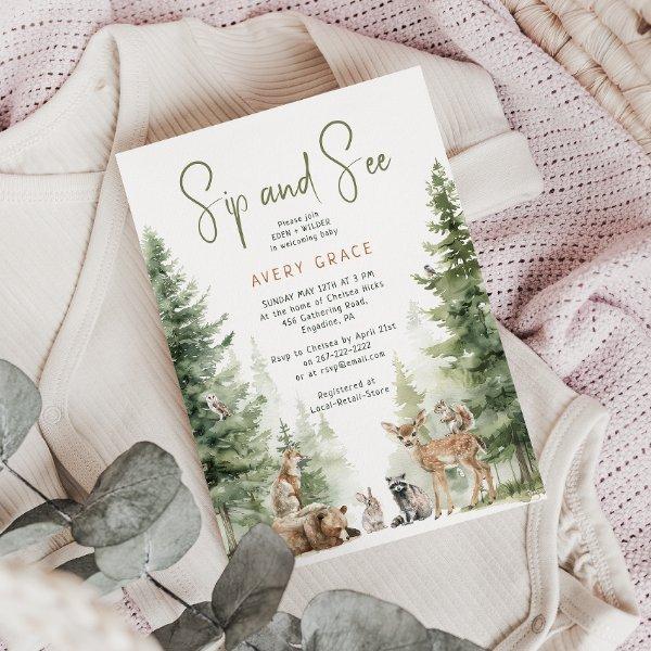 Forest Woodland Animals Sip And See