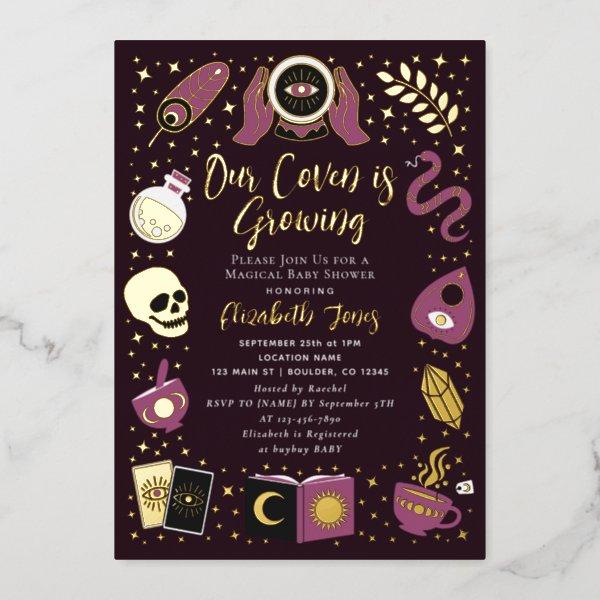 Fortune Teller Future Witchy Girl Baby Shower Foil