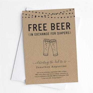 Free Beer Funny Diaper Party
