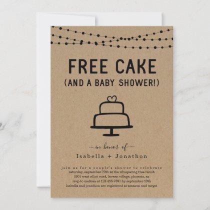 Free Cake and a Baby Shower Couples Gender Neutral