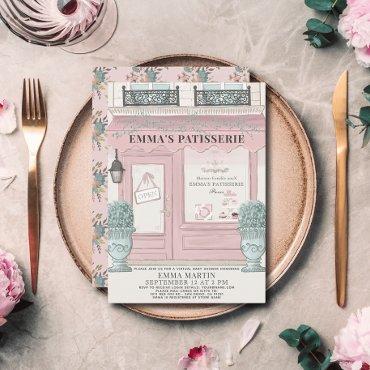 French Bakery Patisserie Pink Virtual Baby Shower