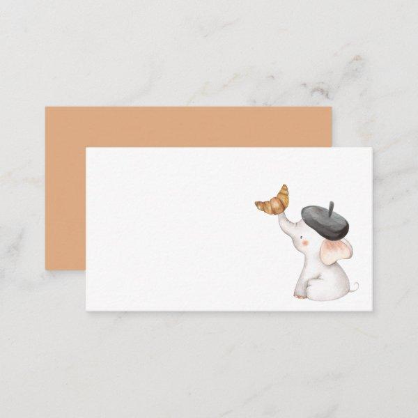 French Gender Neutral Baby Shower Place Card