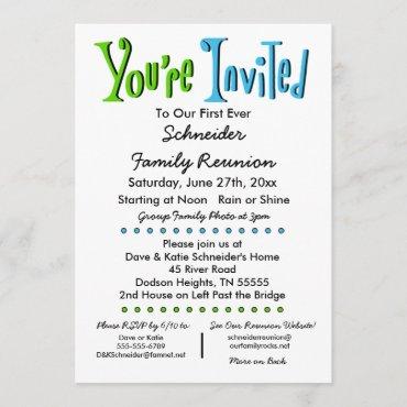 Fun Family Reunion Party or Event