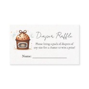 Fun Retro Boho Cake Bun In The Oven Baby Shower Enclosure Card