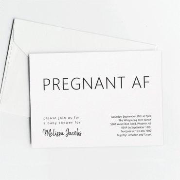 Funny Baby Shower Pregnant AF