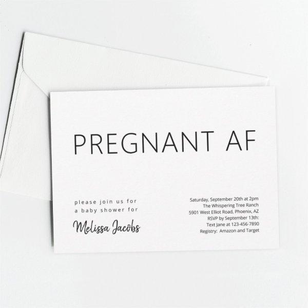 Funny Baby Shower Pregnant AF