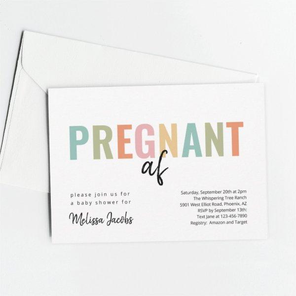 Funny Baby Shower Pregnant AF