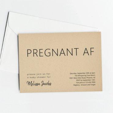 Funny Baby Shower Pregnant AF