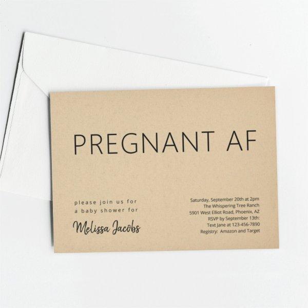 Funny Baby Shower Pregnant AF