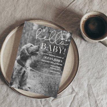 Funny, custom photo dog baby shower