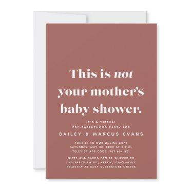 Funny modern virtual baby shower