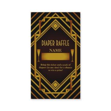 Gatsby Gold 2020's Baby Shower Diaper Raffle Enclosure Card