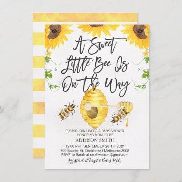 Gender Neutral Bee Themed Baby Shower Invitation