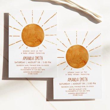 Gender Neutral Boho Yellow Sunshine Baby Shower