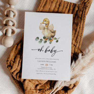 Gender Neutral Watercolor Duck