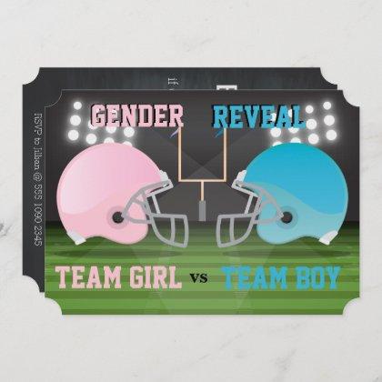 Gender Reveal Fantasy Football Baby Shower Invitation