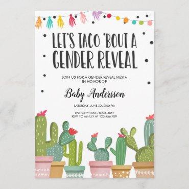 Gender Reveal Fiesta Invitation Baby Shower