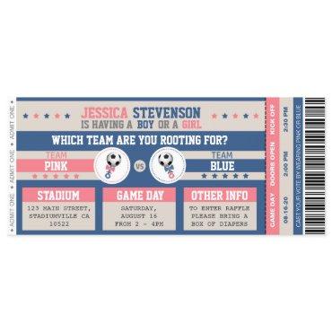 Gender Reveal Sports Ticket