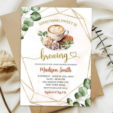 Geometric Greenery Coffee Brewing